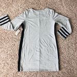 Lounge Mind Matter  Dress Long Sleeves Grey Black Stripes Size L NWT $69.99 Photo 4