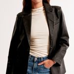 Abercrombie & Fitch  Vegan Leather Blazer Photo 0