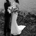 Theia Couture matilda wedding dress mermaid plunging illusion beaded 0 White Photo 1