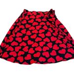 3/$15 ROYAL MONK red and black heart wrap skirt Photo 0