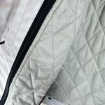 Castle Streetwear White Gray Full Zip Lined Mock Neck Motorcycle Jacket Size 10 Photo 9