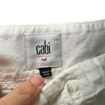 CAbi  White Linen Blend Wide Leg Drawstring Waist Casual Pants Women's Medium Photo 1