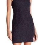 Eliza J Dark Navy Crisscross Strap Cut Out Sparkly Glitter Mini Dress Size 2 Photo 0