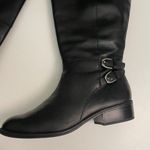 Lauren Ralph Lauren Boots Macelyn Riding Equestrian Leather Buckles Tall Black Silver Size 8.5 Photo 7