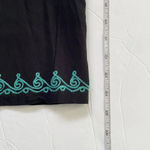 Soft Surroundings jumpsuit Black Turquoise embroidered accents Womens Size XSP Photo 8