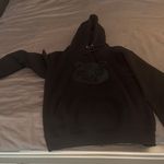 Black Hoodie with Glitter Panda Design Size M Photo 2