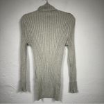 Sundance  Grey Ribbed Turtleneck Sweater Womens XL Stretch Preppy Fitted Classic Photo 5