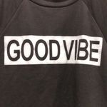 Many Many GOOD ViBE lightweight short sleeve juniors sweatshirt size M w/‎ pearl Black Photo 1