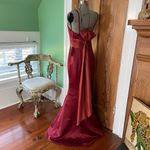NWT DaVinci #9145 Satin Burgundy Gown ~ Bridesmaid / Black Tie / Evening Sz 10 Red Photo 6