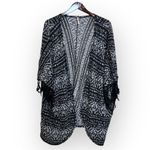 Free People  open front cocoon kimono duster, fringed sleeve det Oversized XS Photo 3