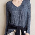 Anthropologie Pure and Good blue marbled long sleeved top Photo 0