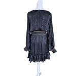 Ulla Johnson - NWT Silk Odette Midnight Smocked Long Sleeve Mini Dress Sz 2 Photo 5