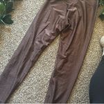 Aerie | Brown Metallic Ribbed Crossover Leggings Photo 5