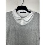 Tommy Hilfiger  Women’s Layered Look Sweater Shirt Top Gray White Collared XL Photo 8
