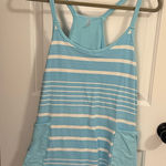Free People Movement Hot Shot Mini Dress Blue and White Striped Photo 0