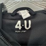 4U Athletic Long Sleeve 1/2 Zip Thin Hooded Jacket Women’s M Black Size M Photo 2