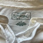 Ralph Lauren Vintage Lauren Jeans Co White Cotton Ruffle Half-Button Blouse L Photo 13