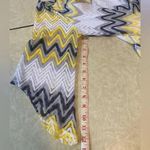 Tacera Lace Crochet Lined Chevron Knit Dress Yellow Gray White Size XL Photo 8