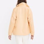 Madewell  Brushed Herringbone Knit Shirt Jacket Warm Yellow Shacket Size Small Photo 4
