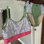 Lime Ricki  SWIMWEAR Bralette and high waisted bottoms In Daisy Patch Photo 1