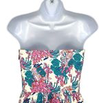 Vineyard Vines  Ocean Life Strapless Coral Reef Print Dress Pink Blue Size 00 Photo 5