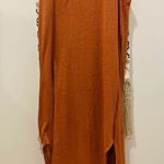 Aerie rust midi slit dress Photo 1