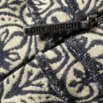 Tory Burch Blue White Jacquard Floral Pencil Skirt Lined Size 2 $275 MSRP Heidi Photo 4