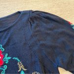 Etro Wool Silk Puff Sleeve Bateau Neck Printed Women’s Sweater Size 42/M Black Size M Photo 3