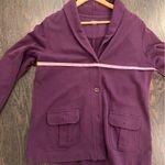 Lands' End Purple Sweatshirt Blazer Size L Photo 5