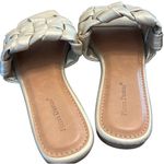 Pierre Dumas Women's Gold Braided Slide Sandals Size 7.5 Casual Summer Photo 4
