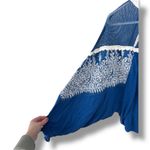 Free People  Carly Embroidered Top Blue‎ Small Hippie Lagenlook Boho Photo 4