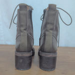 Franco Sarto Patia Lace up Chunky Heeled Olive Leather Boots 7.5M Photo 5