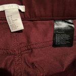H&M  maroon skinny jeans size 6 wine colorblock stretch monochrome bodycon​ red Photo 2