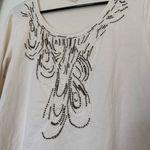 Coldwater Creek  Women’s White Long Sleeve Top Beaded Embellished Boho Indie Y2k Photo 2