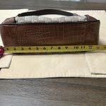 Liz Claiborne baguette shoulder purse with monogrammed pattern crescent shape Photo 7