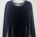 LeadingStar Silver Velour Long Sleeve Dress Size 2XL Pewter Velour Dress Gray Photo 3