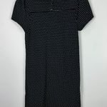 Maeve Dress Women Small Black White Dot Print Short Sleeve Mini Cottagecore Mod Photo 1