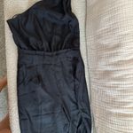 EXPRESS Black Satin one shoulder jumpsuit Photo 4