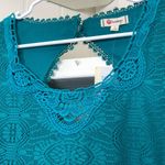 Olsenboye Vintage Teal Lacy Dress Size Small w/Long Sleeves Photo 3