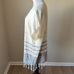 Begonville Cotton / Bamboo Fringed Coverup White Size undefined Photo 4