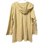 Wild Palms Hooded Sweatshirt Top‎ Size Large Long Sleeve Cotton Beach Vacation Yellow Photo 1