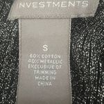 Investments Vintage Black Silver Sequins Sleeveless Sweater Top Small Photo 3