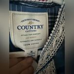 Victoria's Secret Rare 90s Vintage  Country Cottons Blue Plaid Long Sleeve Dress Photo 5