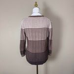 Croft & Barrow Brown Ombre Striped Knit Top Size Small  Cozy Minimalist Neutral Photo 4