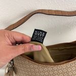 Nine West Vintage Y2K Tan Brown Faux Leather Canvas Lattice Shoulder Bag Purse Photo 12