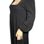 Jessica Simpson Soft Long Sleeve Black Dress Smocked Mini Square Neck Women’s 6 Photo 4