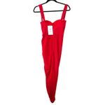 ADEIRLINA Its Showtime Corset Ruched Midi Dress Red NWT XS‎ Photo 3