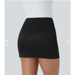 Halara  High Waisted 2-in-1 Bodycon Suede‎ Mini Casual Skirt XS NWOT Photo 4