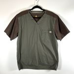 Carhartt  Scrub Top Large Ripstop Utility Green Pocket‎ Medical Nursing Photo 0