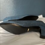 Vionic Mia blue snake embossed Textured Blue Heels Photo 4